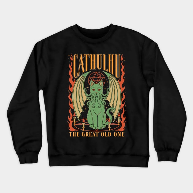 Cathulhu Crewneck Sweatshirt by thiagocorrea